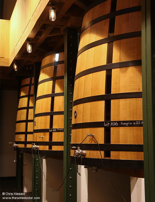 New vats with vertical glass inserts at Château Mouton-Rothschild, October 2013 Château Mouton-Rothschild