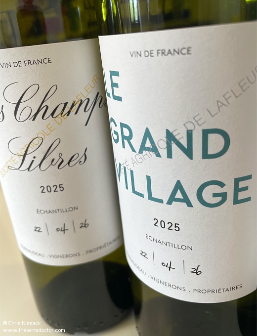 Minor Appellations 2025: Grand Village & Les Champs Libres, now in Vin de France, tasted April 2026 Bordeaux 2025