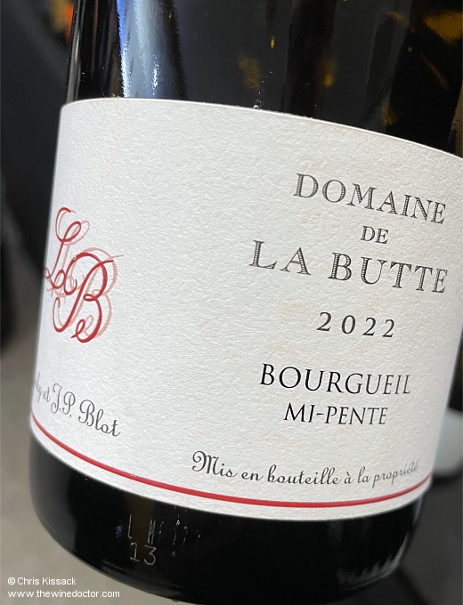 The 2022 Bourgueil Mi-Pente from Domaine de la Butte Domaine de la Butte