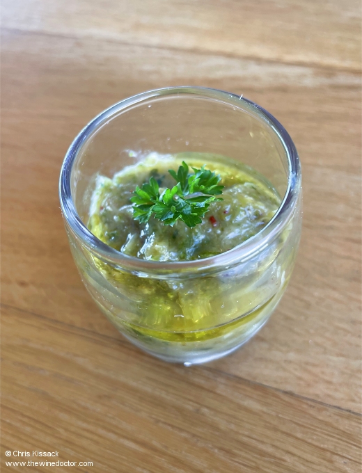 Courgette amuse bouche at La Table du Pressoir, Domaine Grosbois, June 2026 La Table du Pressoir