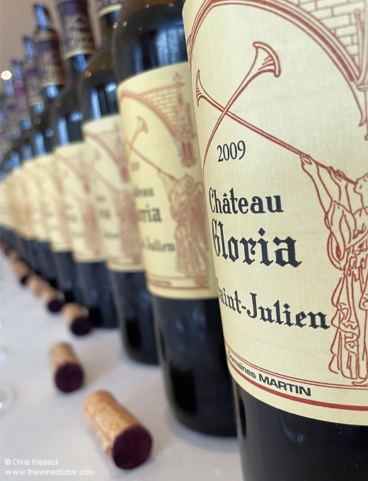 Château Gloria, 2009 - 2023, lined up for tasting, August 2025 Fleecing the Boatman: Château Gloria, 2009 - 2023