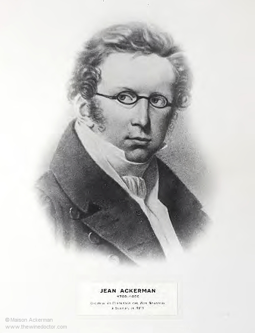 A portrait of Jean-Baptiste Ackerman, who introduced the méthode traditionnelle to the Loire Valley Crémant de Loire